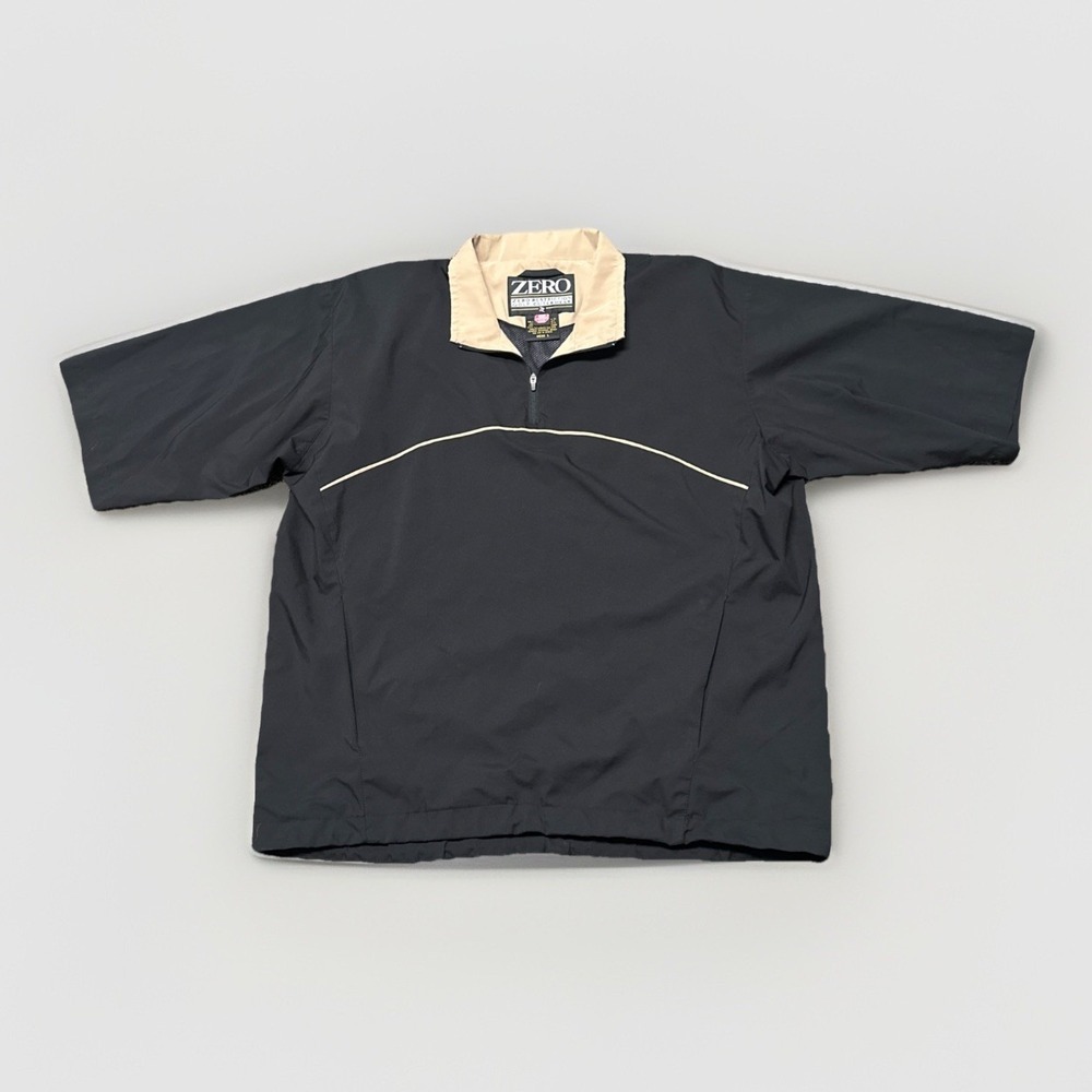 Zero Restriction Golf Outerwear Large Wind Stopper Wind‎ Breaker Men Black